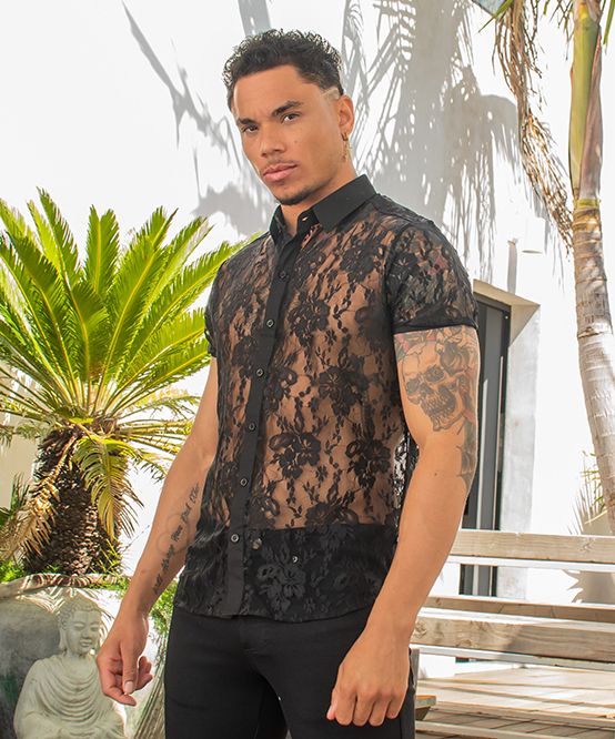 UNLEASHED Lace Muscle Shirt