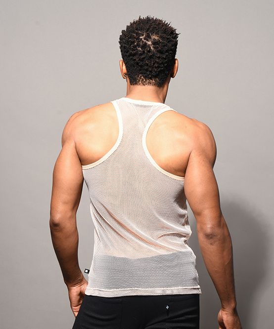 UNLEASHED Nude Mesh Tank