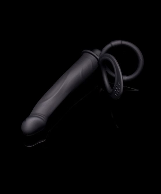 TROPHY BOY® DP Vibrator & Cock Ring w/ 10-Speed Vibrating Bullet