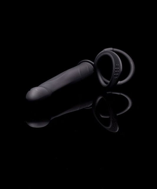 TROPHY BOY® DP Vibrator & Cock Ring w/ 10-Speed Vibrating Bullet