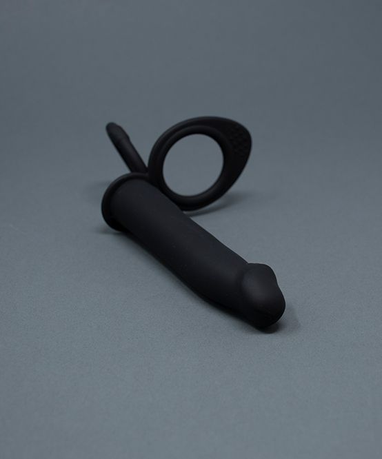 TROPHY BOY® DP Vibrator & Cock Ring w/ 10-Speed Vibrating Bullet