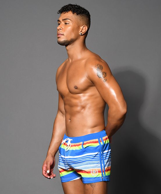 Retro Stripe Swim Shorts